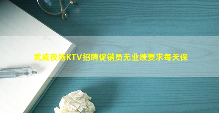 武威夜场KTV招聘促销员无业绩要求每天保